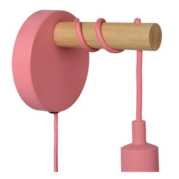 Lucide POLA - Wandlamp Kinderkamer - Ø 12 cm - 1xE27 - Roze - detail 1